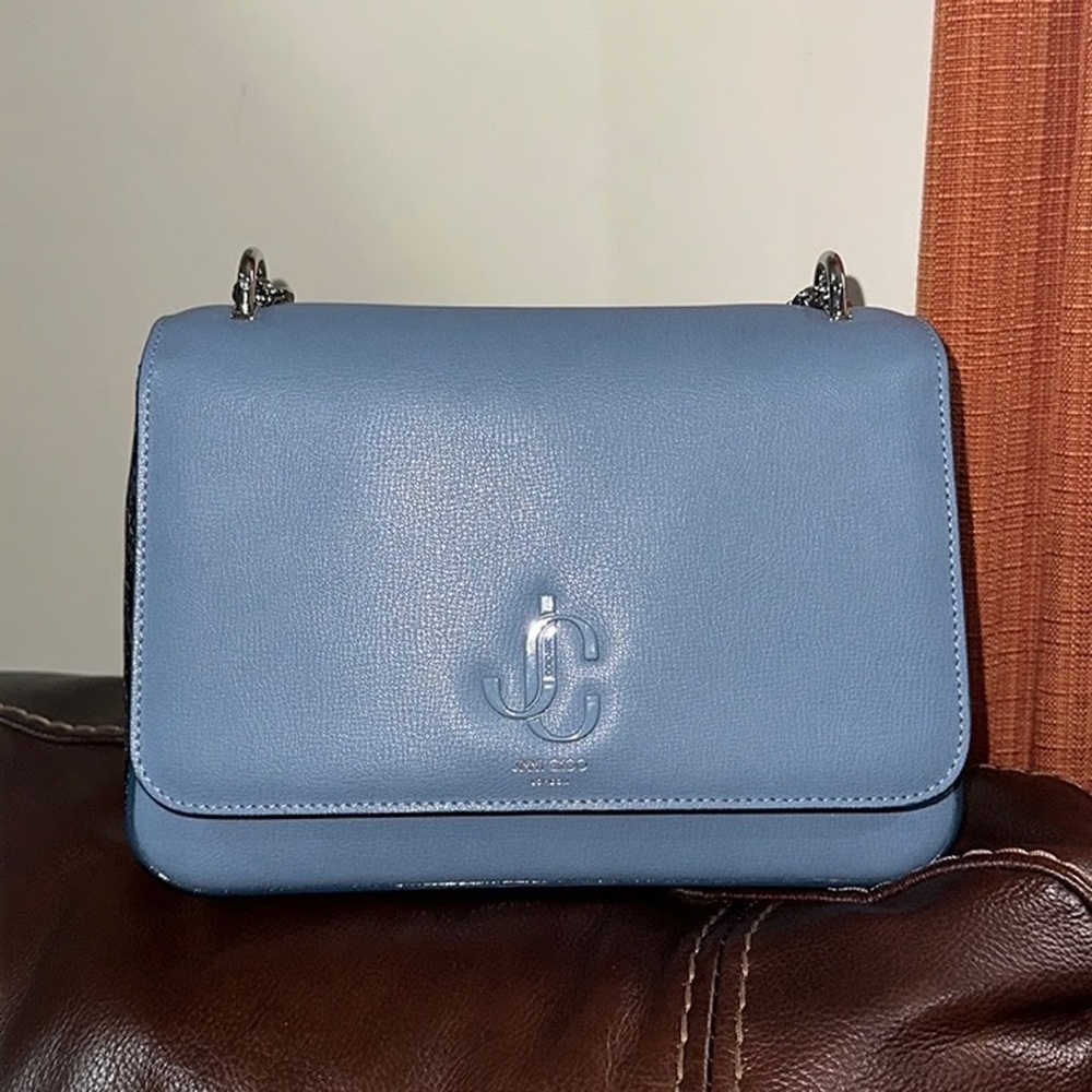 ‼️Jimmy Choo Blue Leather Shoulder Bag Crossbody Bag